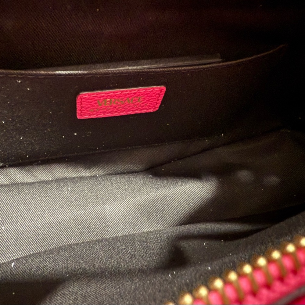 New!! Versace Virtus Hot Pink Mini Hobo Purse + COA - Picture 7 of 10